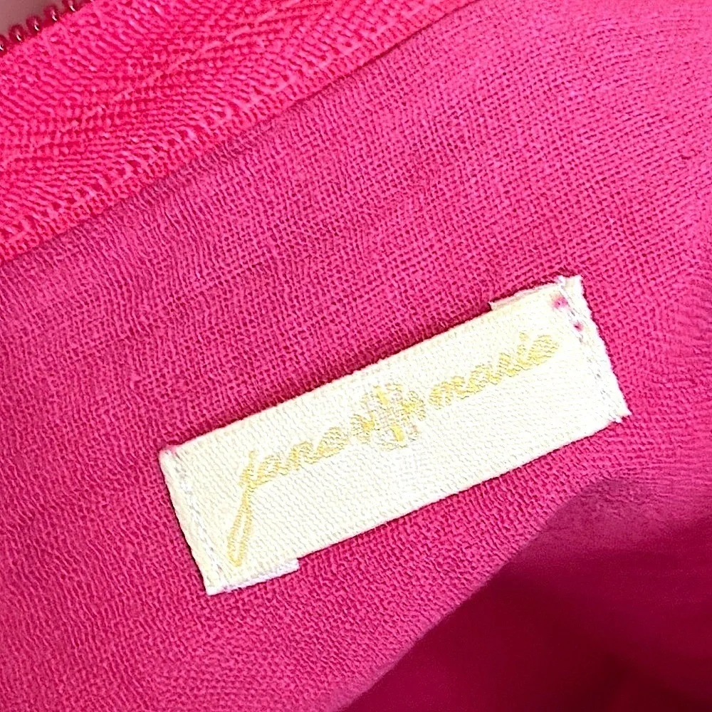 Jane Marie Velvet Clutch w/gold detail and adorable Tassel - Pink NWT